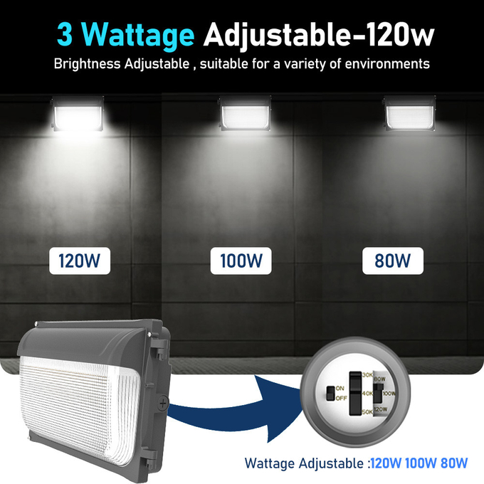 IP65 PC Lens LED Wall Pack Lamp 30W 40W 60W 80W 100W 120W