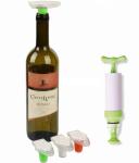 Wine Bottle Vacuum Saver Sealer Preserver Pump Cap Stopper, Wooden Head Plastic