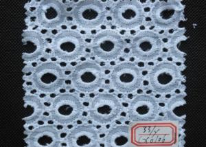 Quality Pure White Cotton Eyelet Embroidered Lace Trim For Babies Wear SGS CY-CX0106 wholesale