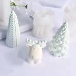 DIY Aromatherapy Candles Wax Plaster Clay Decoration Bubble Christmas Tree Eik