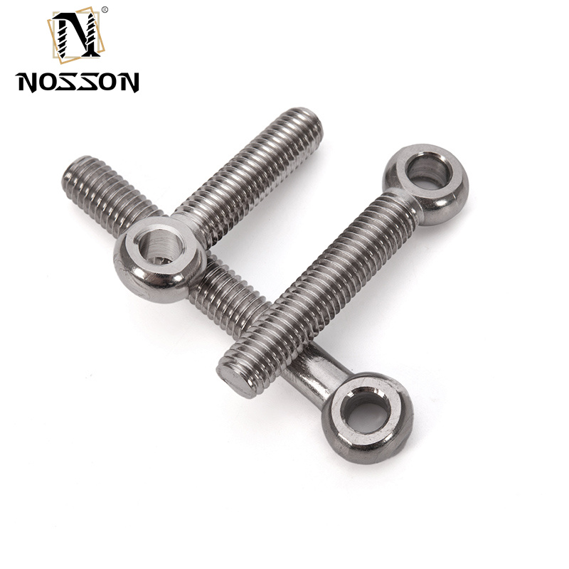 Customized Galvanized Finish M5M6M8M10 Stainless Steel Eyebolt Slipknot Screw O-ring Hole Bolt with ROUND Head Style