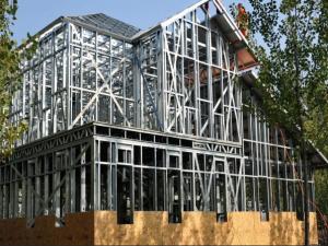 Quality Thick Residential Prefabricated Homes , Aluminum Alloy Frame Steel Building House wholesale