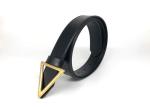 Triangle Plate Prong Buckle Ladies Cowhide Leather Belt