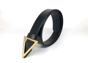 Quality Triangle Plate Prong Buckle Ladies Cowhide Leather Belt wholesale