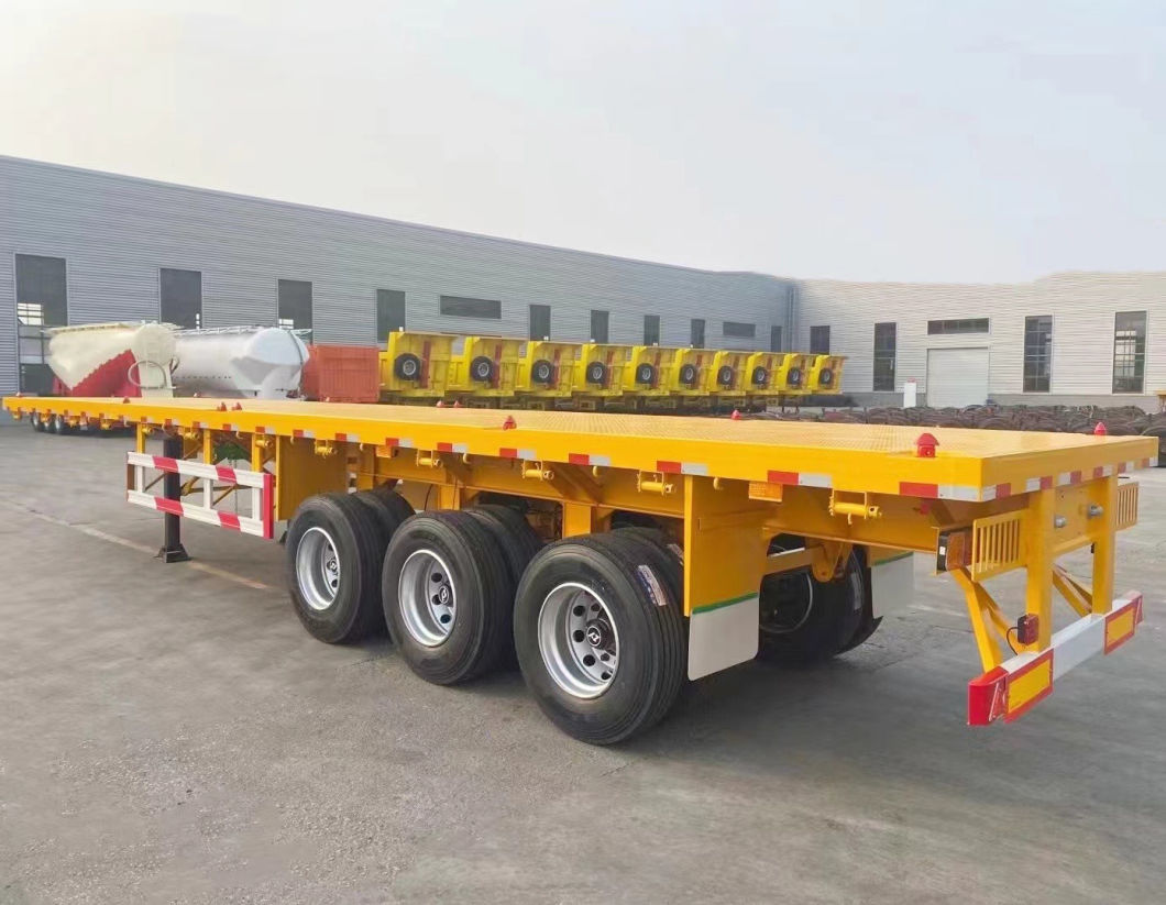 Reliable Tri-Axle Container Flatbed Semi-Trailers for Long-Distance Hauling