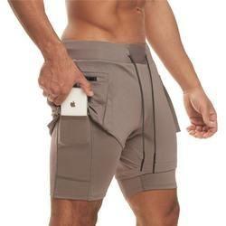 Wholesale 2022 New Running Shorts Men 2 in 1 Double-Deck Quick Dry Sport Shorts