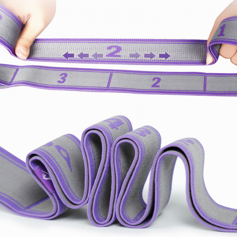 Custom Adjustable Long Polyester Latex Elastic Exercise Resistance Bands for Latin Dance Fitness