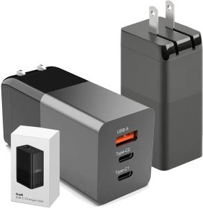 Quality GaN 3 Port USB C Charger 65W PD 3.0 Wall Charger Block Adapter Compatible With IPhone 12 wholesale