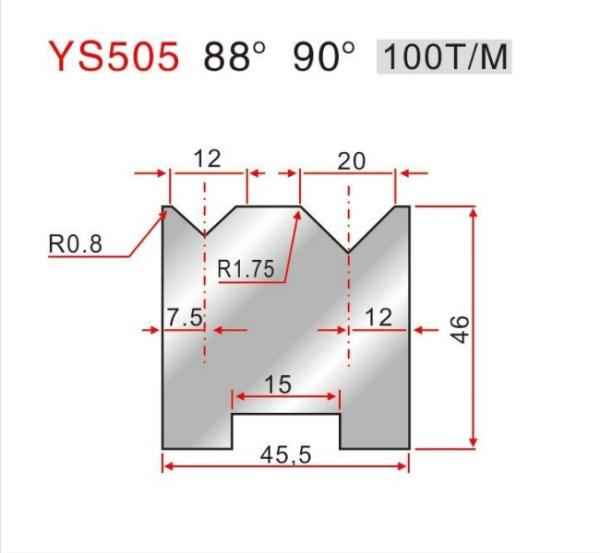 YS505 Amada Press Brake 2V Die CNC Hydraulic Press Brake Tools for Long-lasting