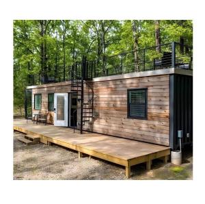 Quality Main Structure Galvanized Steel Square Tubes Wooden Container Family House European Union Australia 40ft 2 Bedroom 1 Hall wholesale