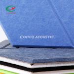 OEM Hexagon Acoustic Panels White Art Decor Sound Proof Padding Wall Tiles