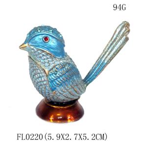Quality beautiful bird metal pewter jewelry box animal bird trinket boxes wholesale