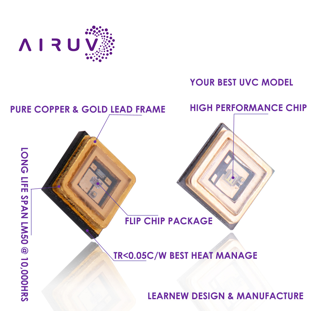 0.5W 1W UV 250-260nm 260-270nm 270-280nm SMD 3535 UVC Led Chip For Air Purifier And Water Purifier