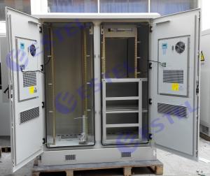 China Two Bay 30U Base Station Cabinet  Integrated Temperature Control Double Layer on sale