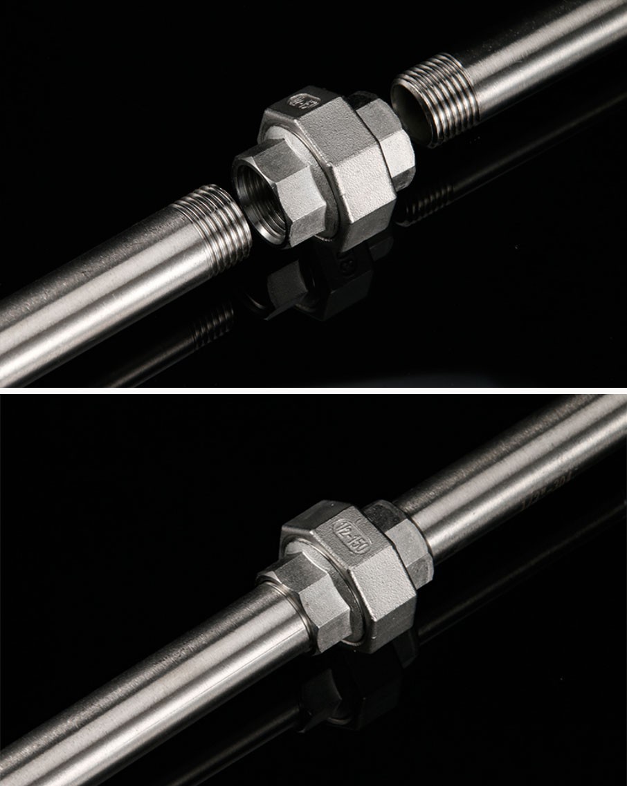 Class 150 Union NPT Female Malleable Iron Pipe Fitting With Black Finish