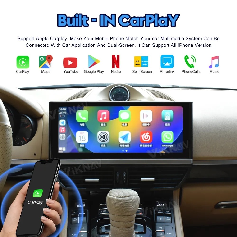 12.3inch Android Screen Setereo For 2011-2017 Porsche Cayenne Multimedia Player GPS Navigation Wireless Carplay 4G wifi