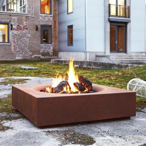 Quality Square Low Profile Corten Steel Fire Pit wholesale