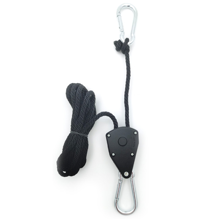 Horticulture Pair Of 1/8" Adjustable Grow Light Rope Hanger W/ Improved Metal Or Plastic Internal Gears