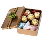 Holiday Gift Packaging Metal Tin Box Reusable Round Tin Cookie Containers Custom