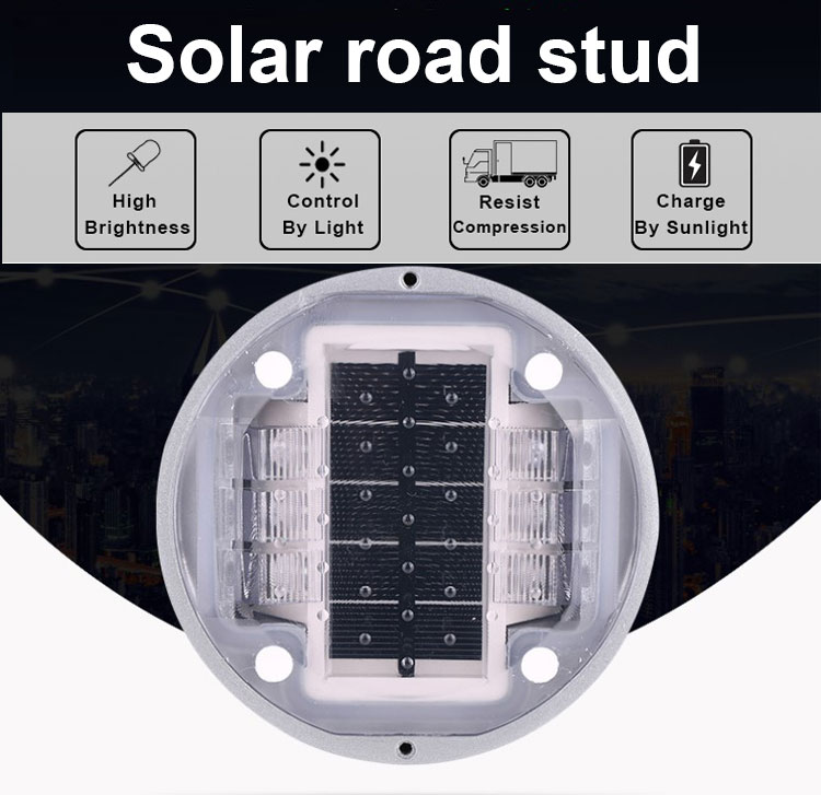 Road Traffic Safety Warning Function G105 Solar Led Road Stud For Highway Marker
