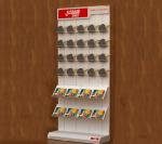 2200mm Table Tennis Sports Display Rack With Aluminum Alloy Slot Back Panel
