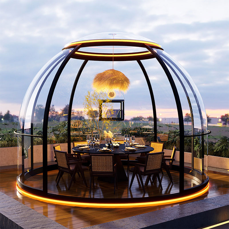 Park rest tent transparent waterproof night stargazing PC material bubble room starry room