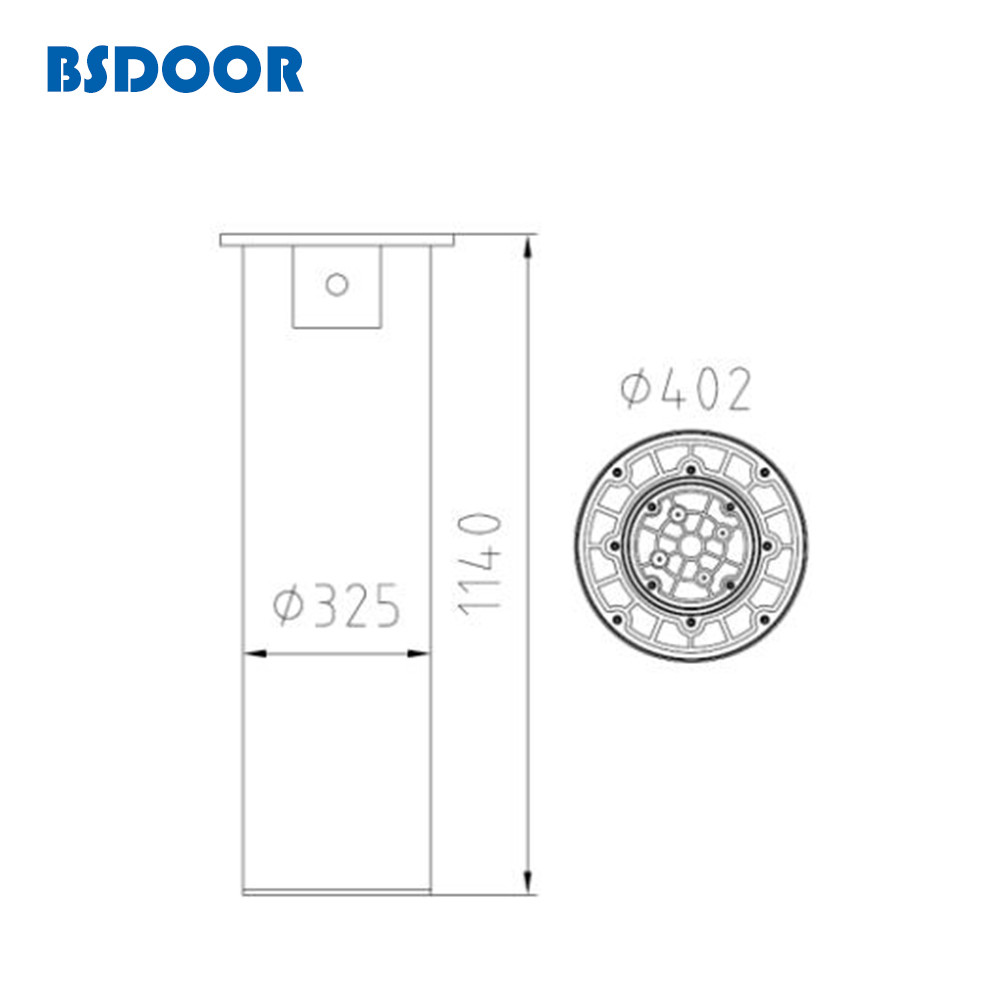 Industrial Roadway Traffic 800mm Electric Rising Bollards 8K Mirror Surface