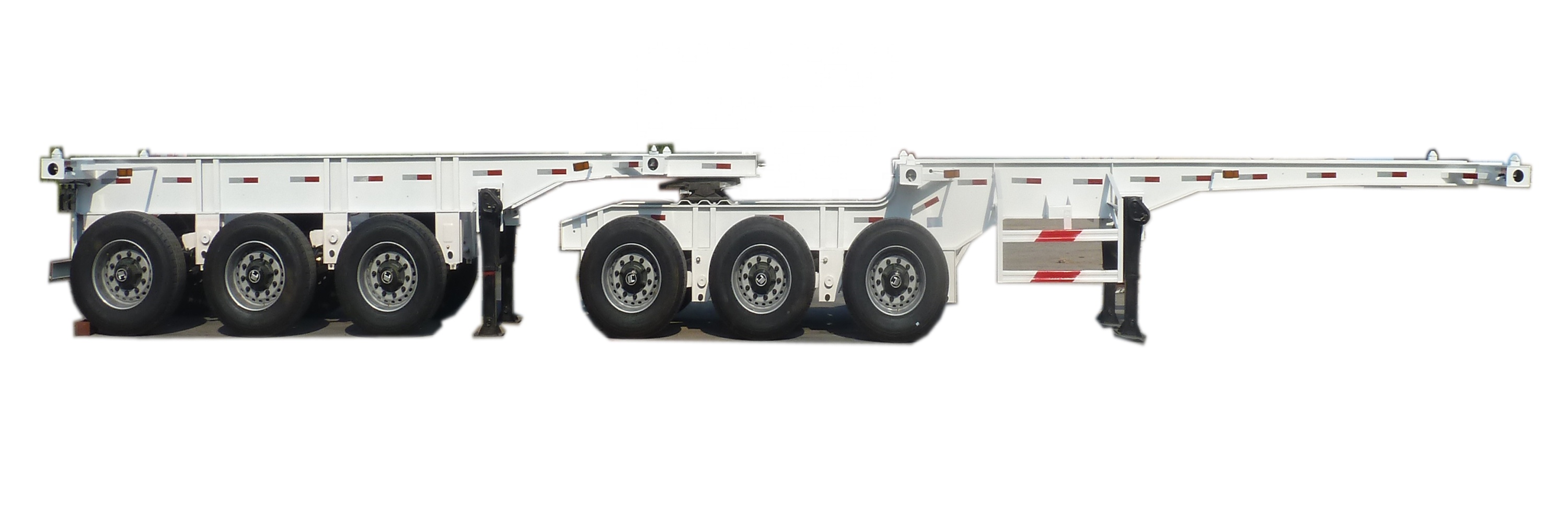 20ft Container Interlink Truck Skeleton Super Link Semi Trailer with FUWA BPW Axles