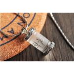 Women's and Men's 925 Sterling Silver Chain with Clear Cubic Zirconia Buddhism