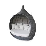 Modern Outdoor Garden Furniture Cage House PE Rattan Daybed Garden Sun Bed