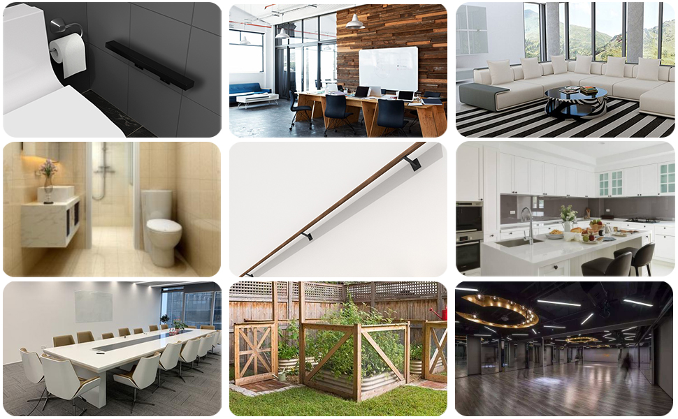 Carbon Steel Handrail Bracket for Contemporary and Minimalist Metal Stair Rail