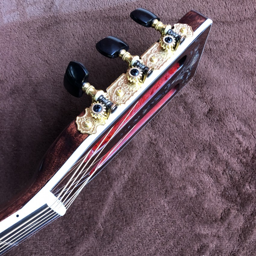 Custom OO42 Classic Headstock Acoustic Guitar Solid Cedar Top Real Abalone Acoustic Guitar