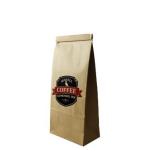 Standing Up biodegradable kraft paper snack Bag for Coffee Bean Packing with tie