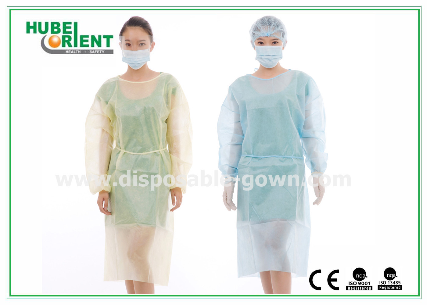 SMS Disposable Medical Isolation Gown With Long Sleeves