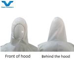 Customizable White Microporous Protective Isolation Coveralls Without Shoe Cover