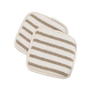 Quality Cotton Stripe Skin Scrubbers Quare Exfoliating Pads For Body wholesale