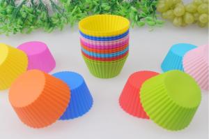 Quality Food-Grade Round Silicone Muffin Cupcake Molds Baking Tool Nontoxic wholesale