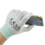 Nylon 40D Carbon Yarn 240D PU Fingertips ESD Gloves