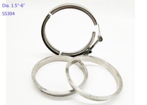 Quality 5 Inch Quick Release 19mm Width Stainless Steel Exhaust Clamps wholesale