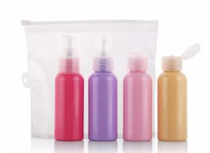 Quality 4 in 1 20ml 30ml Travel Bottle Set Colorful Plastic Cosmetic Makeup Bottle wholesale