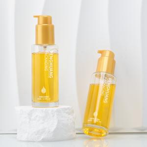Quality 80ml Liquid Foundation Glass Pump Bottle Cosmetic Package Hot Stamping wholesale