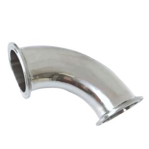Quality RTS Sanitary Elbow Pipe Fitting 90 Deg Elbow Stainless Steel 90 Degree Clamp Connection wholesale