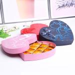 Red Customized Gift Box Heart Shaped Paper Chocolate Packaging Box With Logo