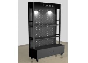 Quality All Metal Black Retail Display Cabinets , Freestanding Shop Display Cabinets 1500 * 500 * 400MM wholesale