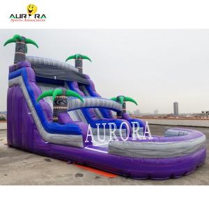 Quality Purple Giant Inflatable Water Slide Waterproof For Summer Fun wholesale