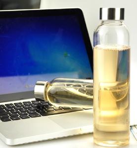 Quality New Design Glass Water Bottles with Cover 280ml 550ml, Various Designs are Available wholesale