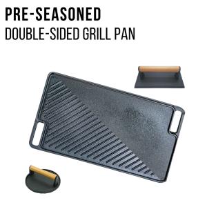 Quality 18 Inch Reversible Cast Iron Grill Griddle With Excellent Heat Retention wholesale