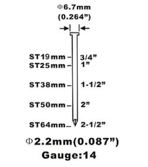 St64 14gauge Concrete Steel Nail Gun