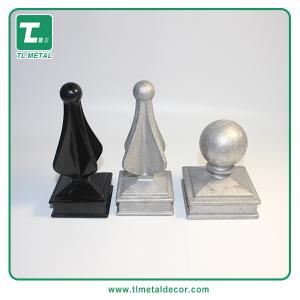Quality China manufacturer Aluminum ball cap fence post cap 2&quot; 2.5&quot; 3&quot; 4&quot; Press fit black paint wholesale