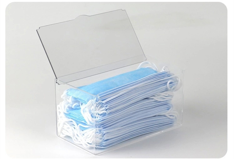 21.5cm PMMA Household Storage Bins Extra Large Plastic Storage Containers With Lids For Face Masks